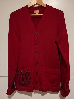 Vtg 1940s/50s SAND-KNIT Letterman Sweater - Hamilton Cardinals - Chicago Label